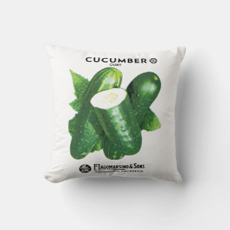 Cojín Decorativo Etiqueta de paquete de semilla de pepino