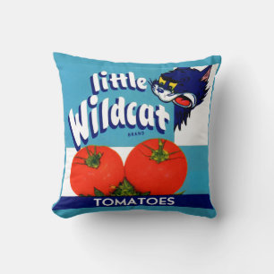Cojín Decorativo Etiqueta del cajón de tomates Wildcat