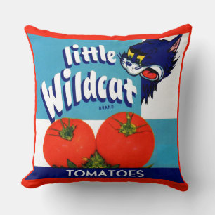 Cojín Decorativo Etiqueta del cajón de tomates Wildcat