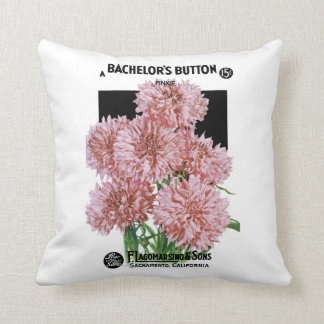 Cojín Decorativo Etiqueta del paquete de la semilla de los botones