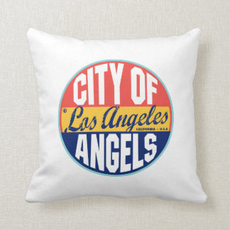 Cojín Decorativo Etiqueta del vintage de Los Ángeles