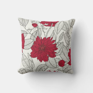 Cojín Decorativo Eucalyptus Anemone Floral Line Art