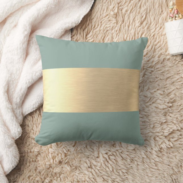 Cojín Decorativo Eucalyptus Blue Relieve metalizado dorado Rustic F (Manta)