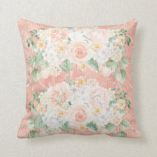 Cojín Decorativo Eucalyptus Rústica Floral Verde Peach