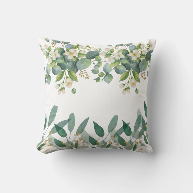 Cojín Decorativo Eucalyptus y el Pillow de la serenidad jazmín (Anverso)