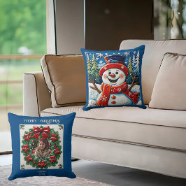 Cojín decorativo eufórico de Snowman