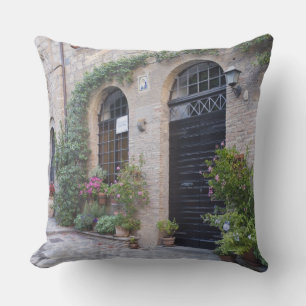 Cojín Decorativo Europa, Italia, Umbría, Civita, Casa Tradicional