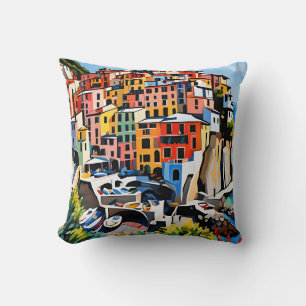 Cojín Decorativo Europa Manarola Cinque Terre Italia Mediterráneo
