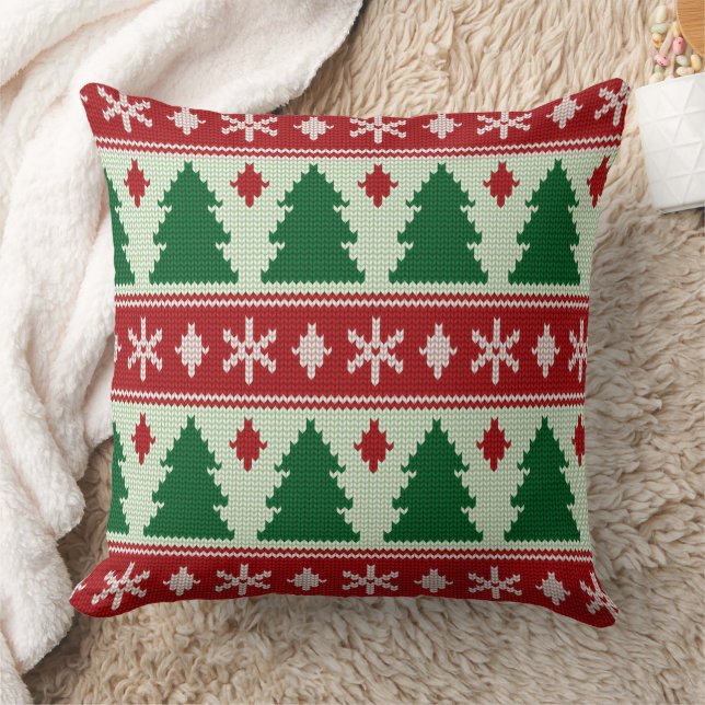 Cojín Decorativo Evergreens & Snowflakes Knit (Manta)