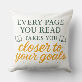 Cojín Decorativo Every Page You Read | Motivational Reading Quote