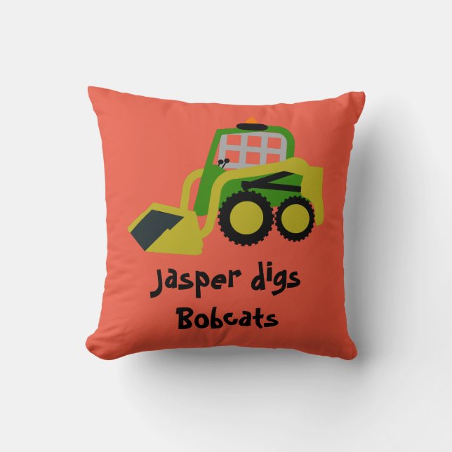 Cojín Decorativo Excavadora Bobcat (Anverso)