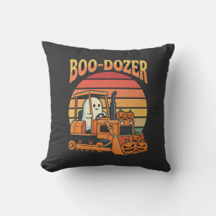 Cojín Decorativo Excavadora de calabaza fantasma de Halloween Boo-D