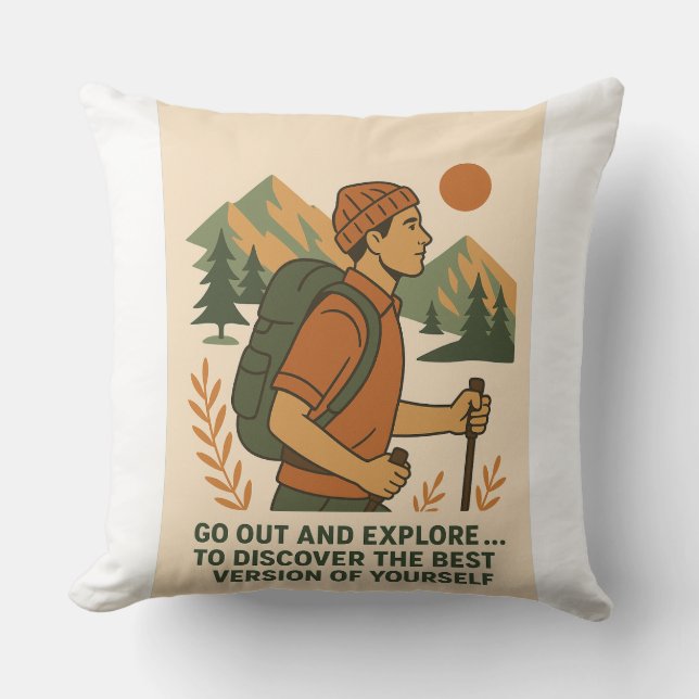 Cojín Decorativo Excursión de aventuras (Anverso)