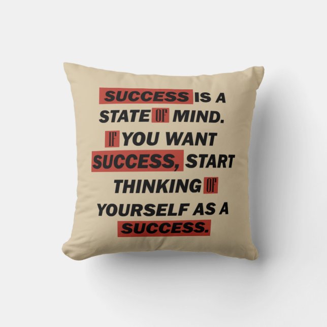 Cojín Decorativo Éxitos motivacionales en la vida (Anverso)