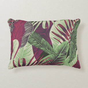 Cojín Decorativo Exótico tropical: verde de moda sin problemas