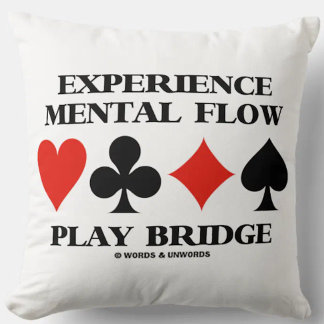 Cojín Decorativo Experiencia de juegos de flujo mental Puente de cu