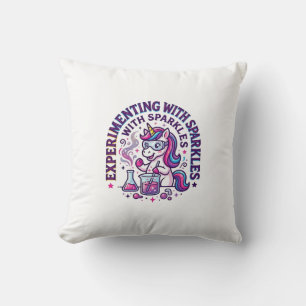 Cojín Decorativo Experimento de Unicornio con Brillo Comercial Cort