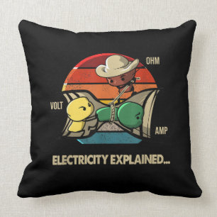 Cojín Decorativo Explicó Electricidad De Ohm Volt Amp