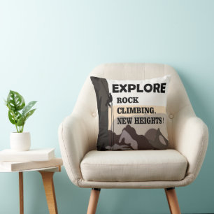 Cojín Decorativo Explora nuevas alturas escalada en roca 