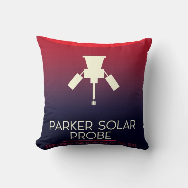 Cojín Decorativo Exploración de la sonda solar Parker (Anverso)