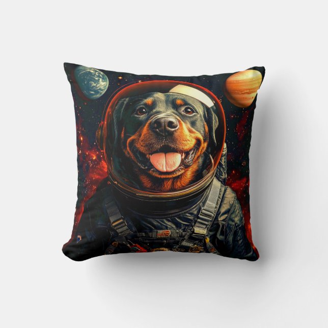 Cojín Decorativo Exploraciones de Rottweiler (Anverso)