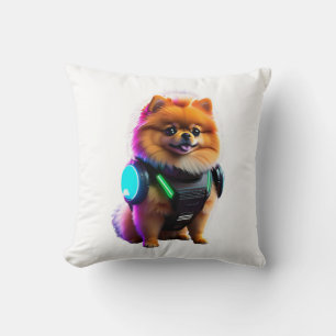 Cojín Decorativo Explorador Pomerania Cibernético del Futuro