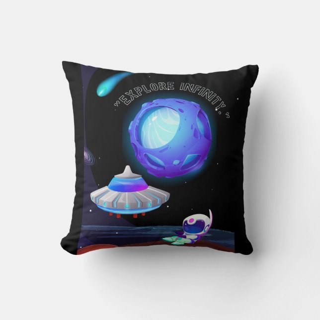 Cojín Decorativo Explorar infinito (Anverso)