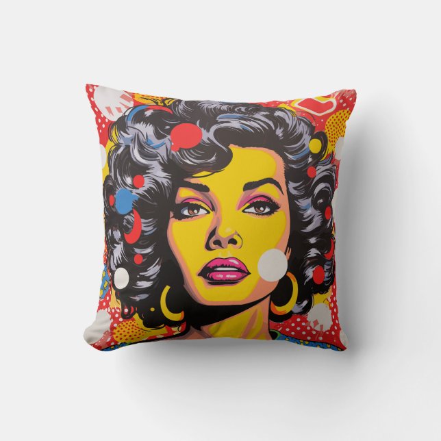 Cojín Decorativo Explosión de arte pop (Anverso)