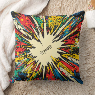 Cojín Decorativo Explosión de arte pop de estilo cómico (2)