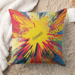 Cojín Decorativo Explosión de arte pop de estilo cómico (3)