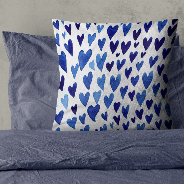 Cojín Decorativo Explosión de corazones día de San Valentín - azul (Subido por el creador)