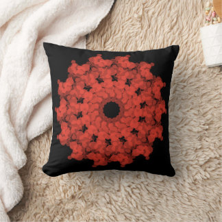 Cojín Decorativo Explosión de estrella roja en un cielo negro
