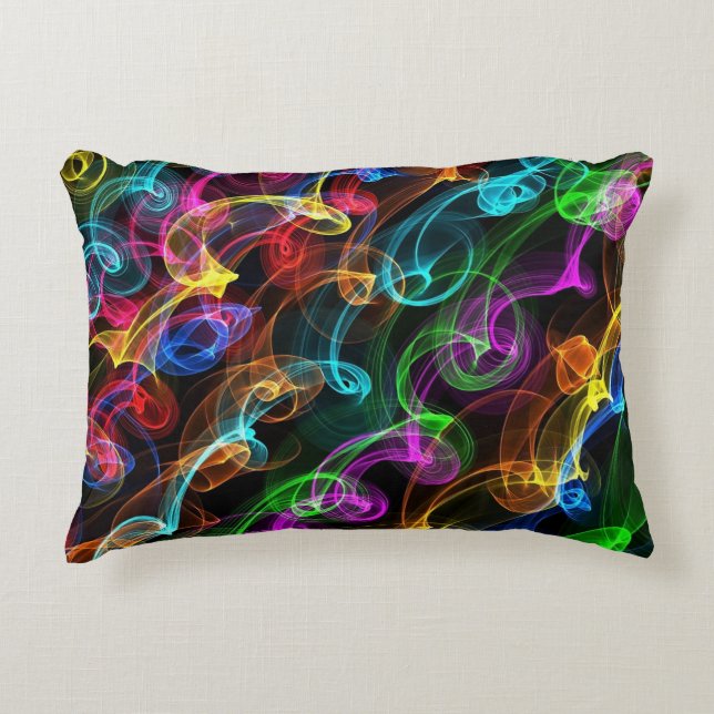 Cojín Decorativo Explosión de luz colorida (Anverso)