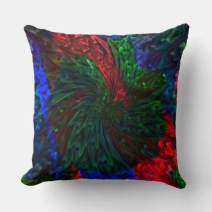 Cojín Decorativo Explosión de niebla verde colorada en espiral suav