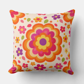 Cojín Decorativo explosión floral retro 1972