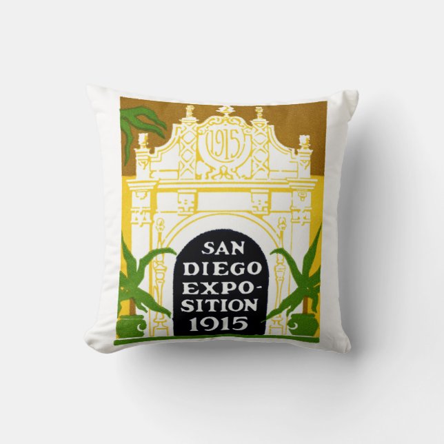 Cojín Decorativo Exposición 1915 de San Diego (Anverso)