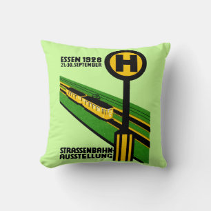 Cojín Decorativo Exposición de Autos Callejeros de 1928