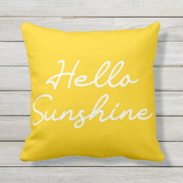 Cojín decorativo exterior amarillo "Hello Sunshine