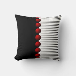 Cojín Decorativo Extracto blanco y gris negro rojo