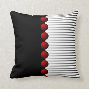 Cojín Decorativo Extracto blanco y gris negro rojo