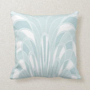 Cojín Decorativo Extracto de la seta - art déco - aguamarina