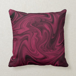 Cojín Decorativo Extracto de Swirly Borgoña