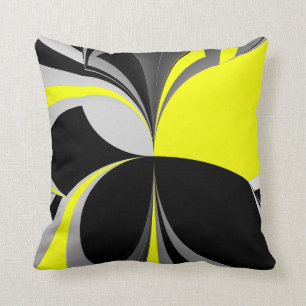 Cojín Decorativo extracto negro amarillo salvaje