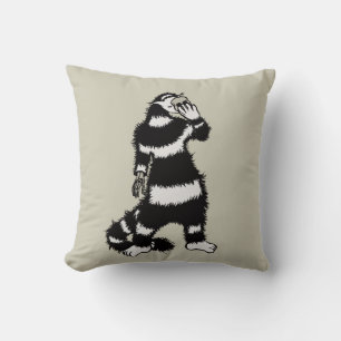 Cojín Decorativo Extraña Máscara De Cráneo De Gato Whimsical Gótica