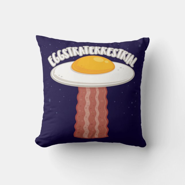 Cojín Decorativo Extraterrestre Con Texto (Anverso)