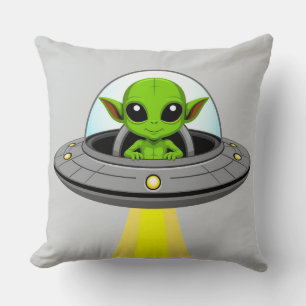Cojín Decorativo Extraterrestre de dibujos animados adorable