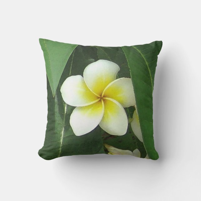 Cojín Decorativo Extremo del Plumeria (Anverso)