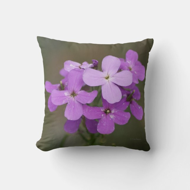 Cojín Decorativo F19 Púrpura Flores Silvestres Támesis (Anverso)