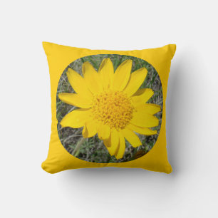 Cojín Decorativo F34w Flor Silvestre Amarilla Sneezeweed