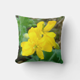 Cojín Decorativo F44 Flores silvestres amarillas Mostaza silvestre